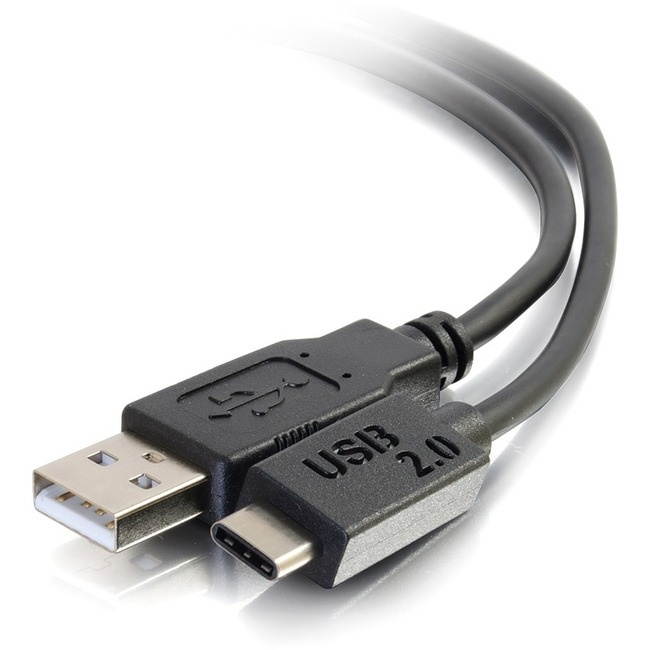 C2G 28872 USB-C Cable - USB 2.0 USB-C to USB-A Male/Male Cable, Thunderbolt 3, Tablet, Chromebook Pixel, Samsung Galaxy TabPro S, LG G6, MacBook, Black (10 Feet, 3.04 Meters)