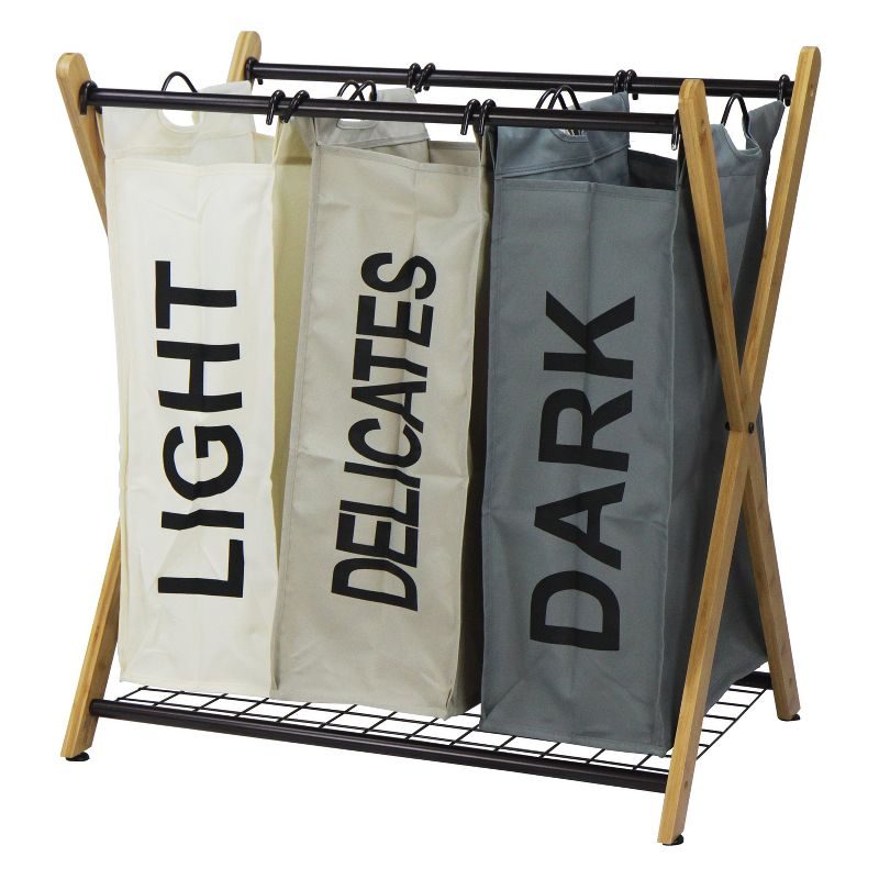 Rolling Triple Laundry Sorter White - Threshold™