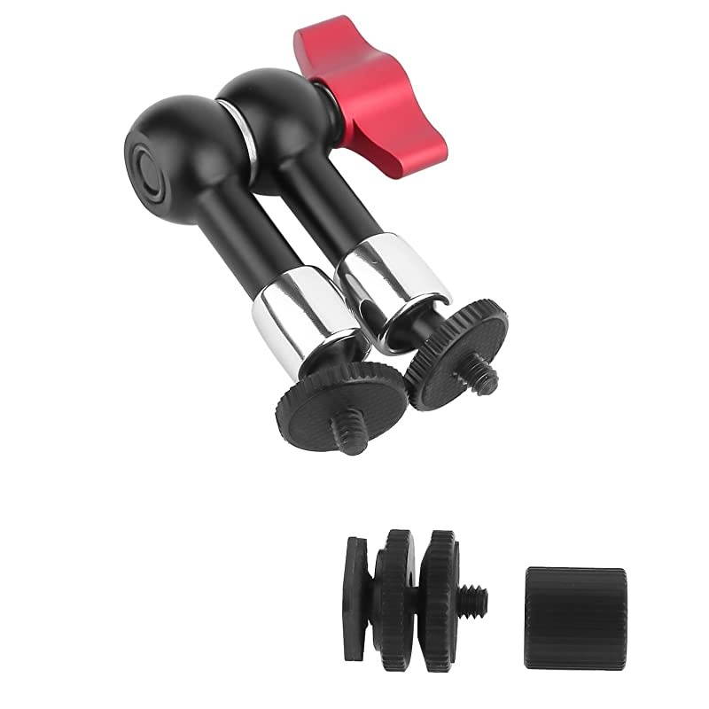 7inch Adjustable Articulating Friction Magic Arm Large Super Clamp Compatible with DSLR Camera Rig LED Lights Flash Light LCD Monitor