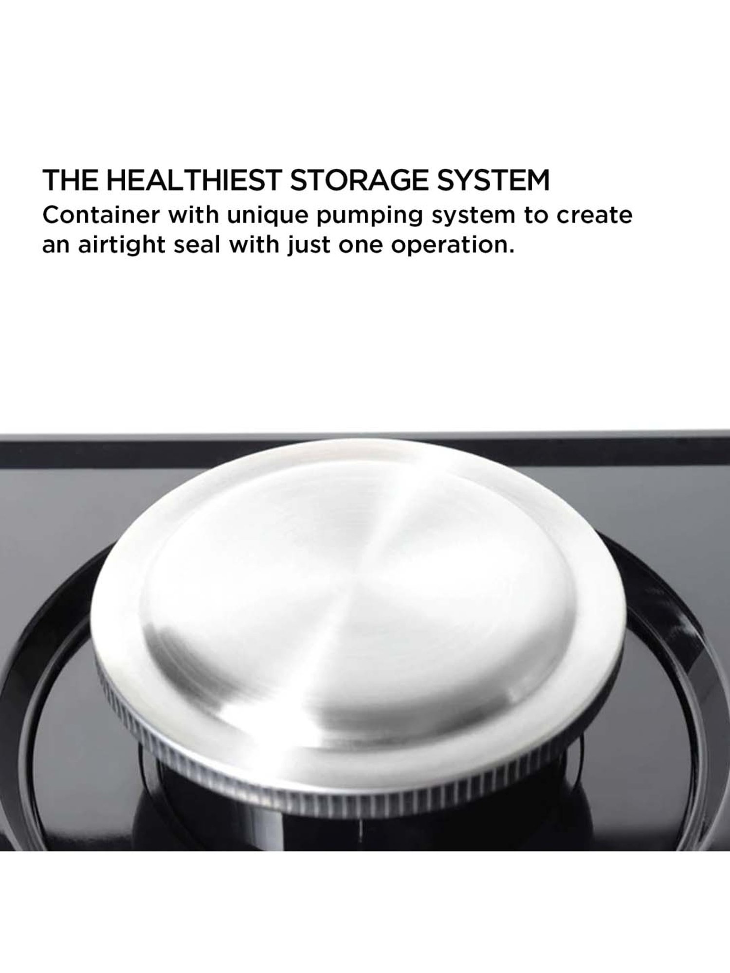 Aristo Silver Stainless Steel Storage Containers with Base Stand - Set of 7