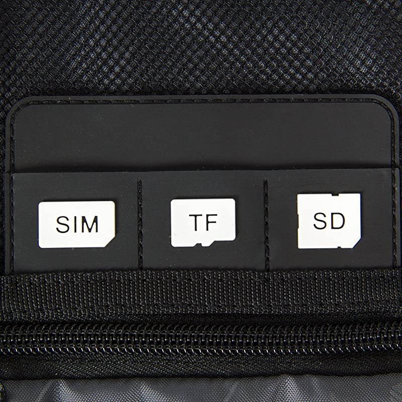Electronic Organizer Travel Universal Cable Organizer Electronics Accessories Cases for Cable Charger Phone USB SD Card Grey