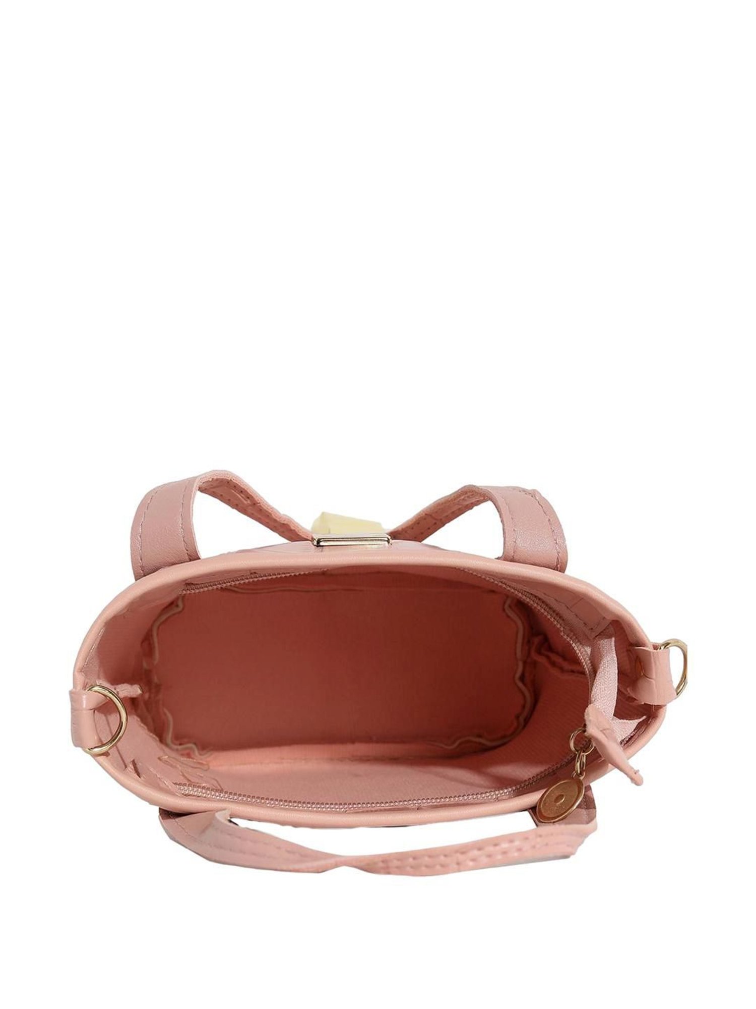 HauteSauce Pink Textured Small Handbag