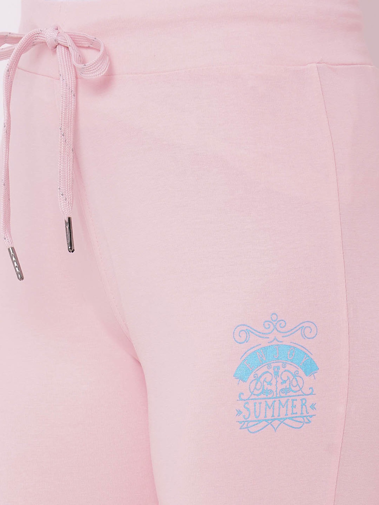 Sweet Dreams Soft Pink High Rise Casual Track Pants
