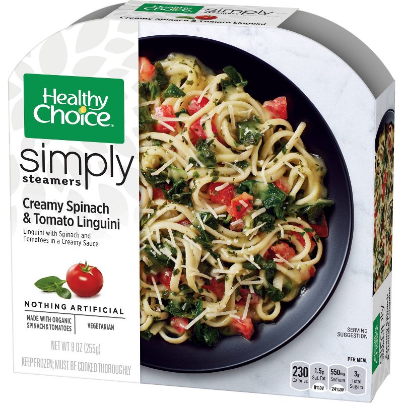 Healthy Choice Simply Organic Frozen Creamy Spinach and Tomato Linguini - 9.5oz