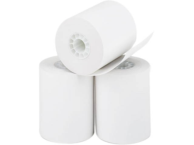 PM Company 05233 Thermal Paper Rolls, Cash Register/Calculator Roll, 2-1/4" x 85 ft, White, 3/Pk