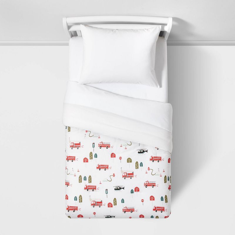 Toddler Transportation Cotton Comforter Set Navy - Pillowfort™