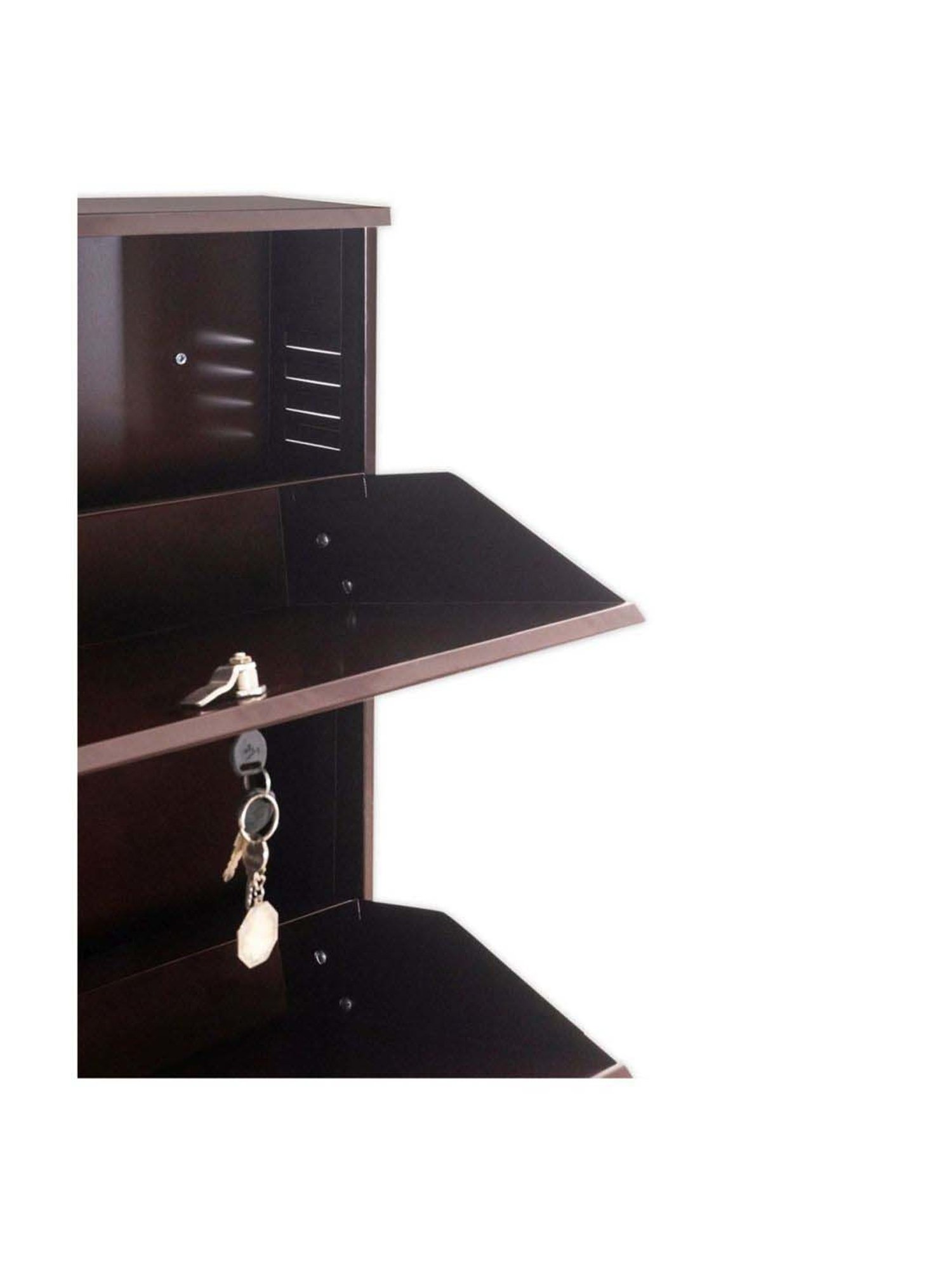 Delite Kom Metal Shoe Rack - 24" 10 Shelf, Double Decker, Ivory, PowderCoat, Wall Mount, DIY