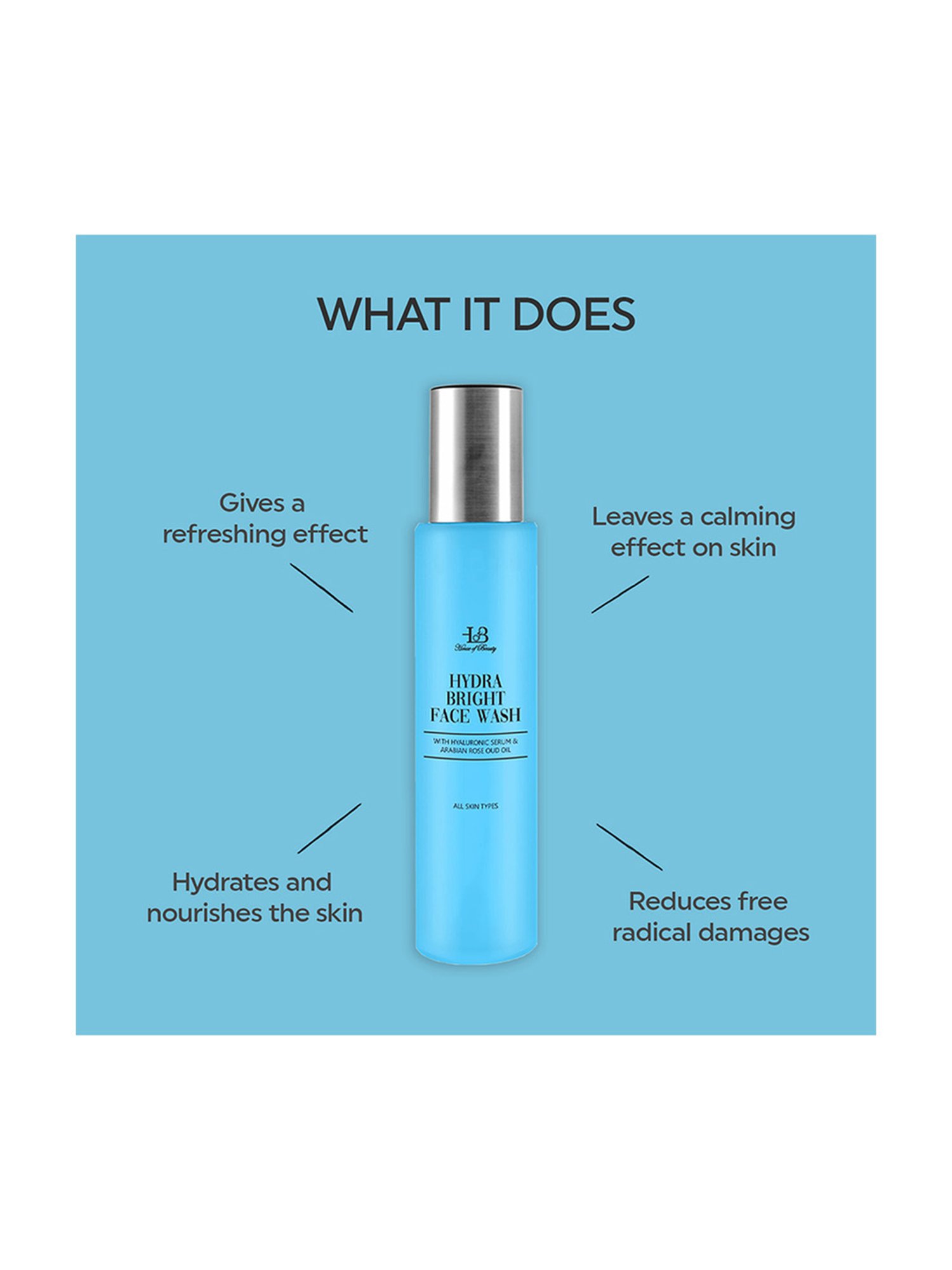 HofB- House of Beauty Hydra Bright Face Wash - 360 gm