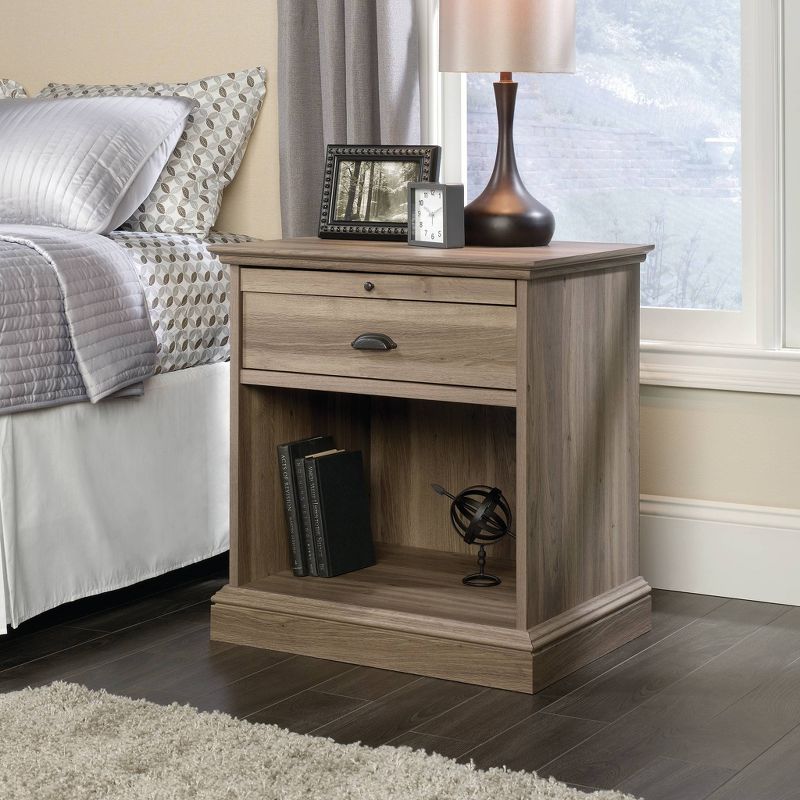 Barrister Lane Nightstand with Drawer & Pull Out Shelf - Salt Oak - Sauder