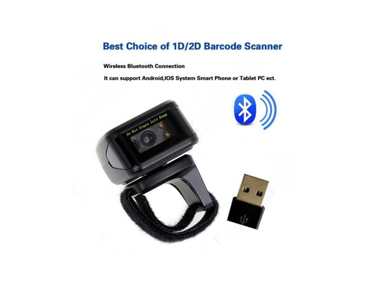 Mini Wireless 1D 2D QR Barcode Scanner Wearable Bluetooth 2D Bar Code Reader Ring Barcode Scanner