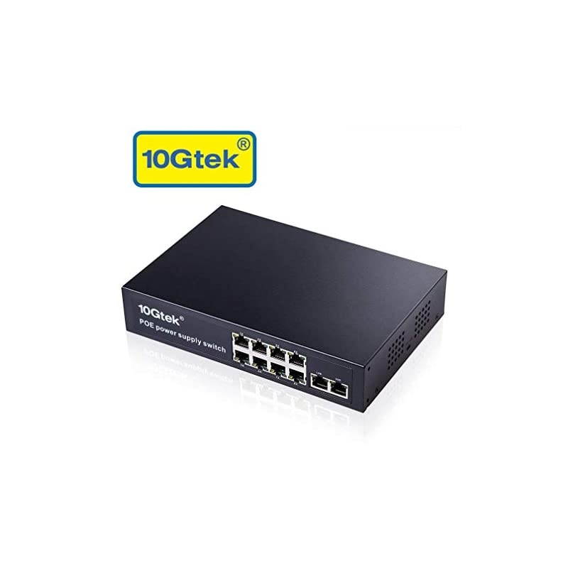 Port Fast Ethernet PoE Switch with 1 Rj-45 Uplink and 1 NVR Port, up to 150W, Plug-and-Play, Lifetime Protection for IPTV, IP Camera, VoIP Phone, WiFi AP