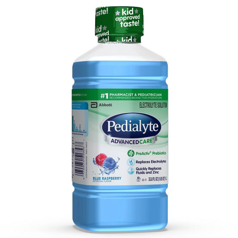 Pedialyte Electrolyte Solution Blue Raspberry - 33.8 fl oz