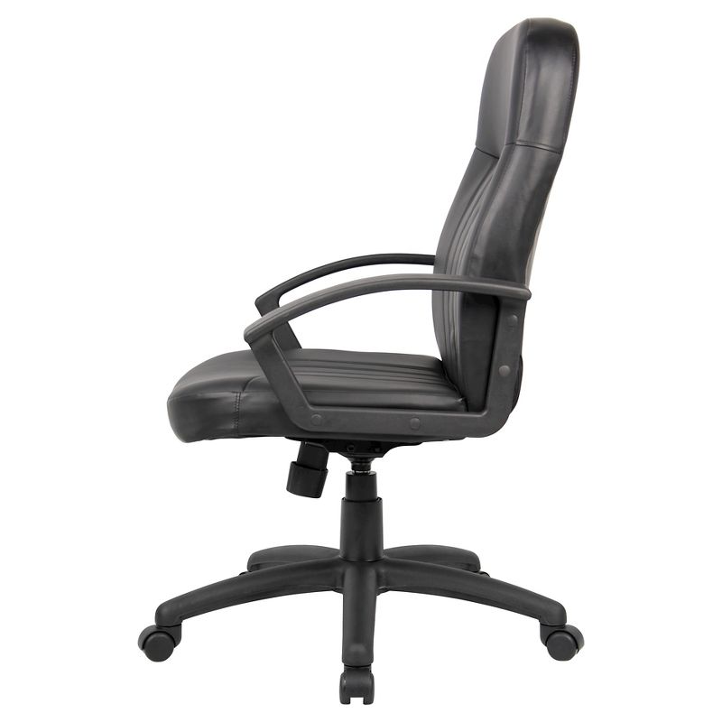Executive Leather Budget Chair Black - Boss Office Products