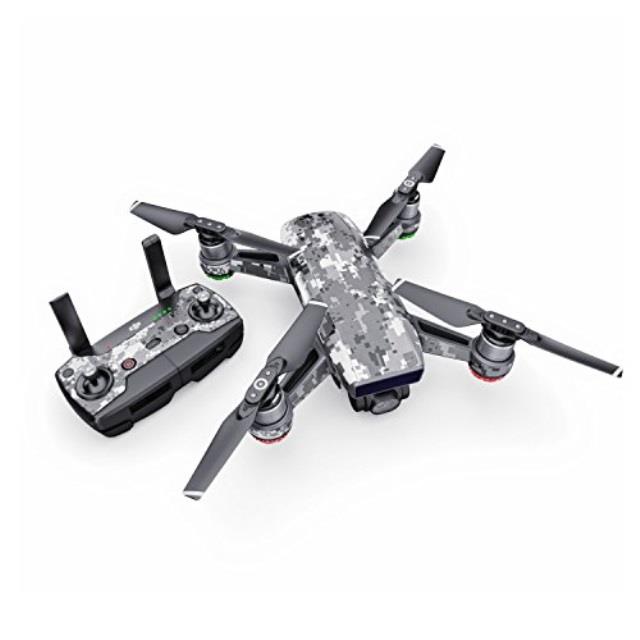 digital urban camo decal for drone dji spark kit  includes drone skin, controller skin and 1 battery skin