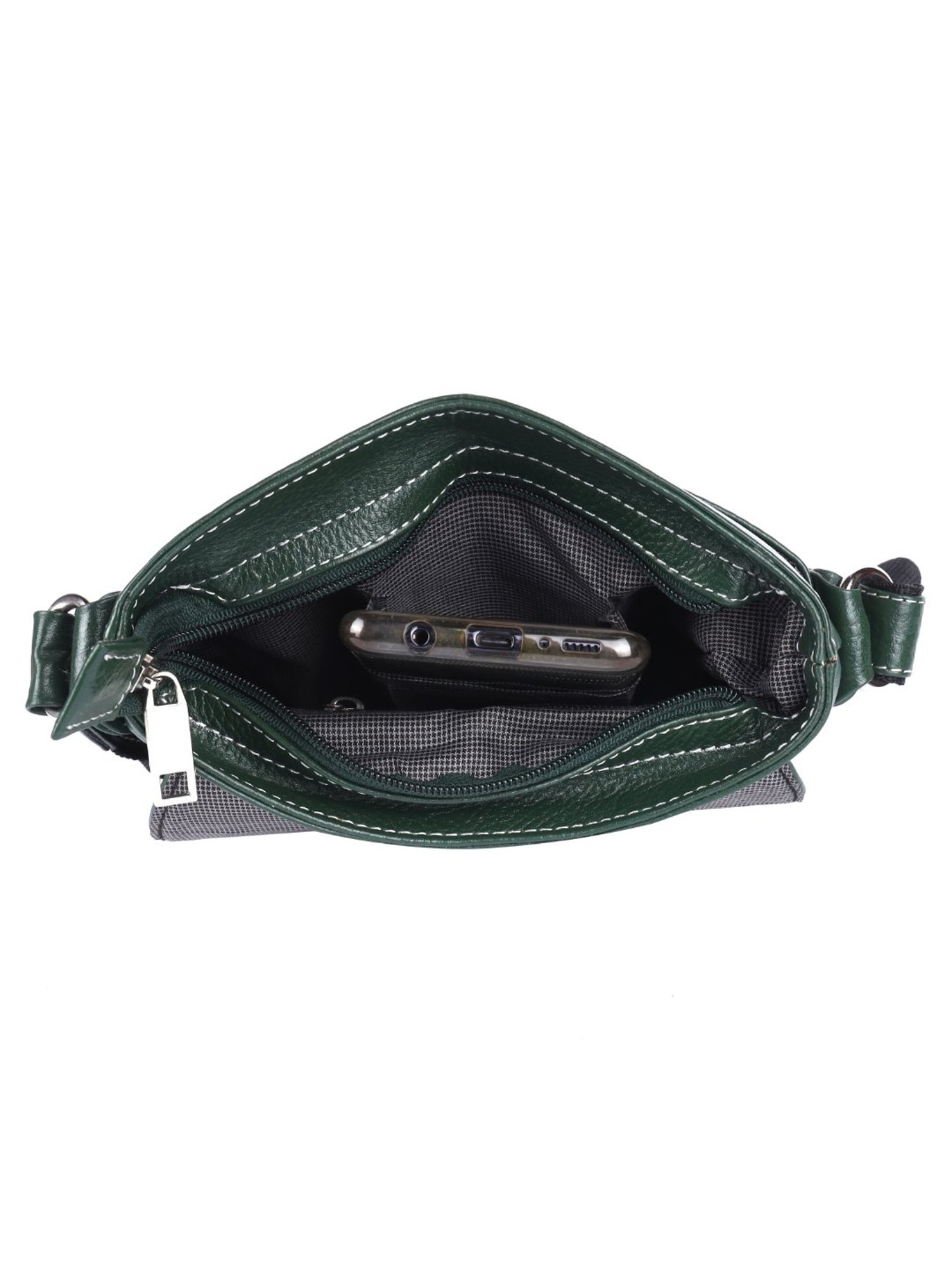 HiLEDER Pure Genuine Leather Messenger Shoulder Sling Cross Body Office Bag for Men and Women,Green