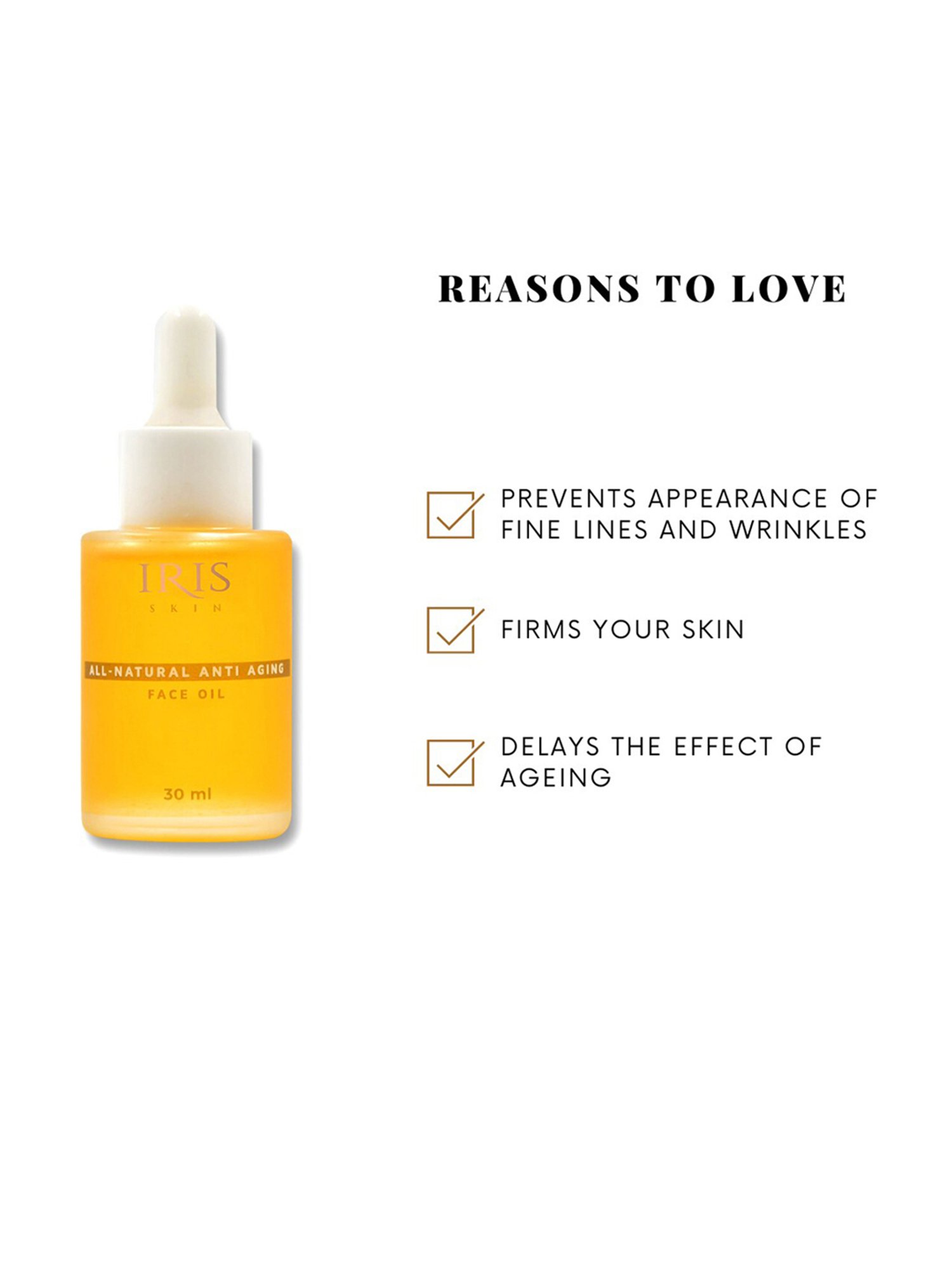 Iris Cosmetics All-Natural Anti Aging Face Oil - 30 ml