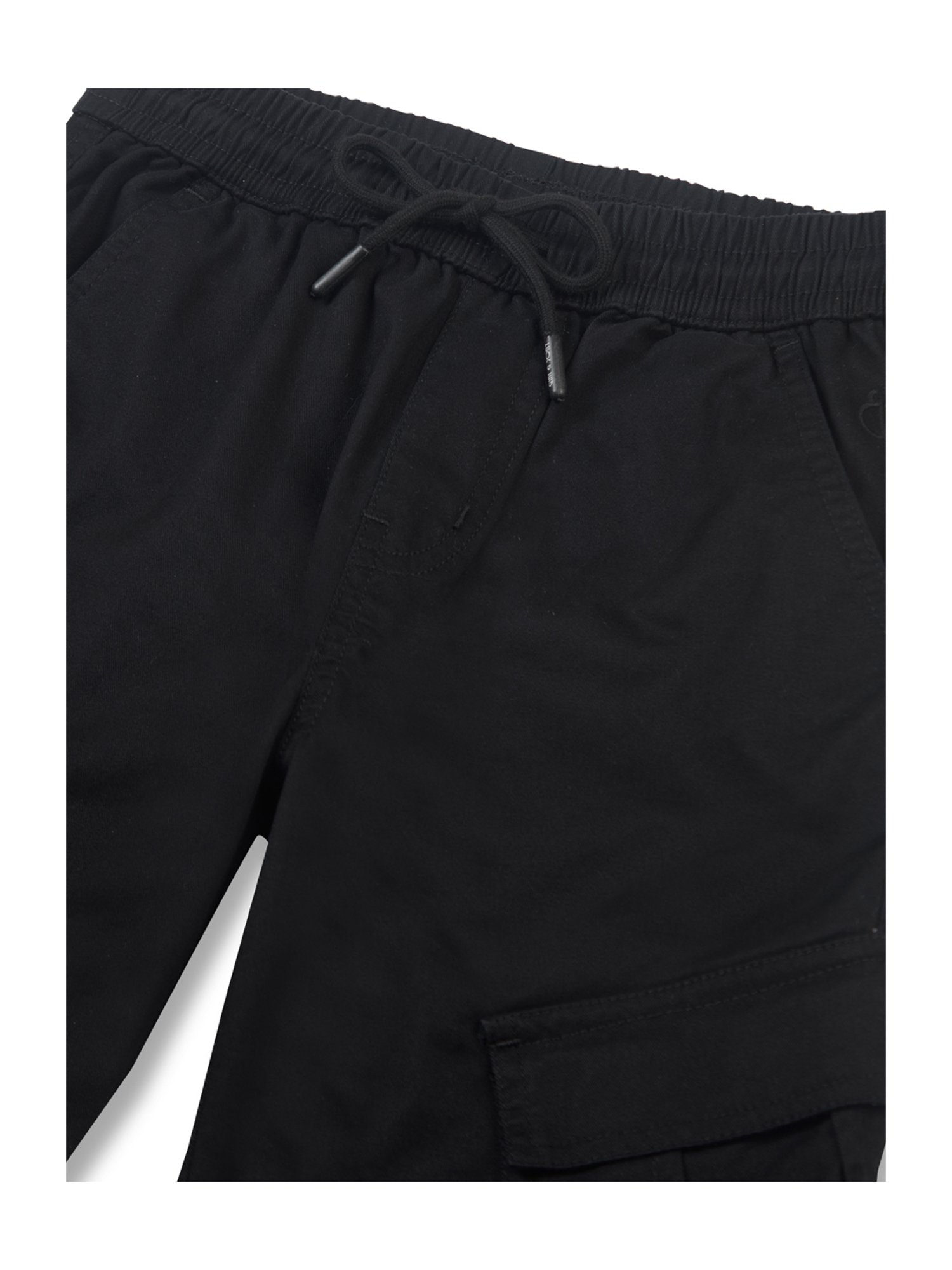 Gini & Jony Kids Black Solid Bermudas