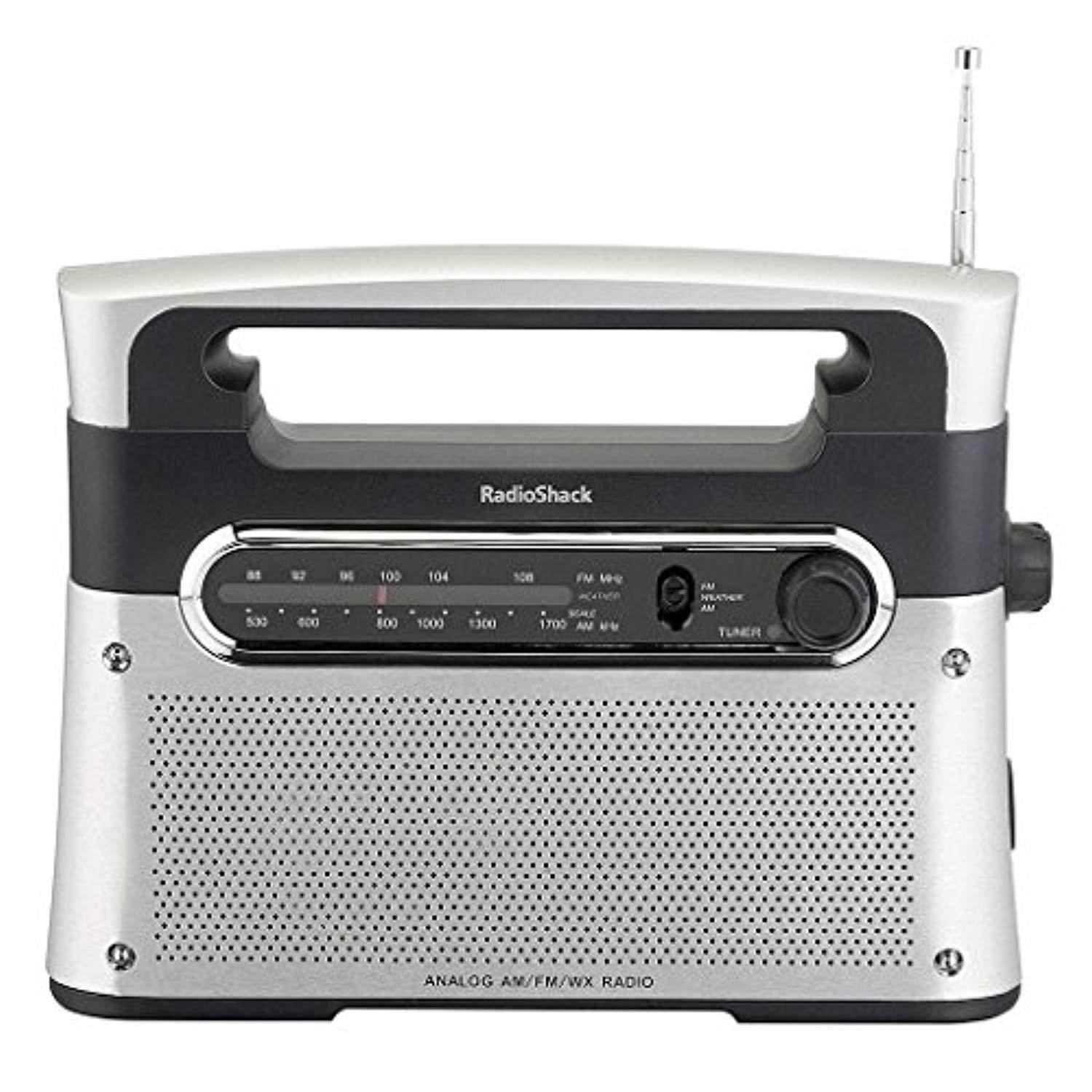 radioshack portable analog tuning am/fm/weather tabletop radio