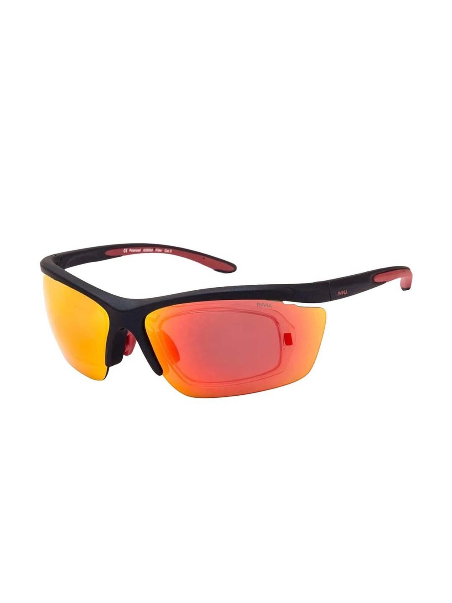 INVU Orange Wraparound UV Protection Sunglasses for Men