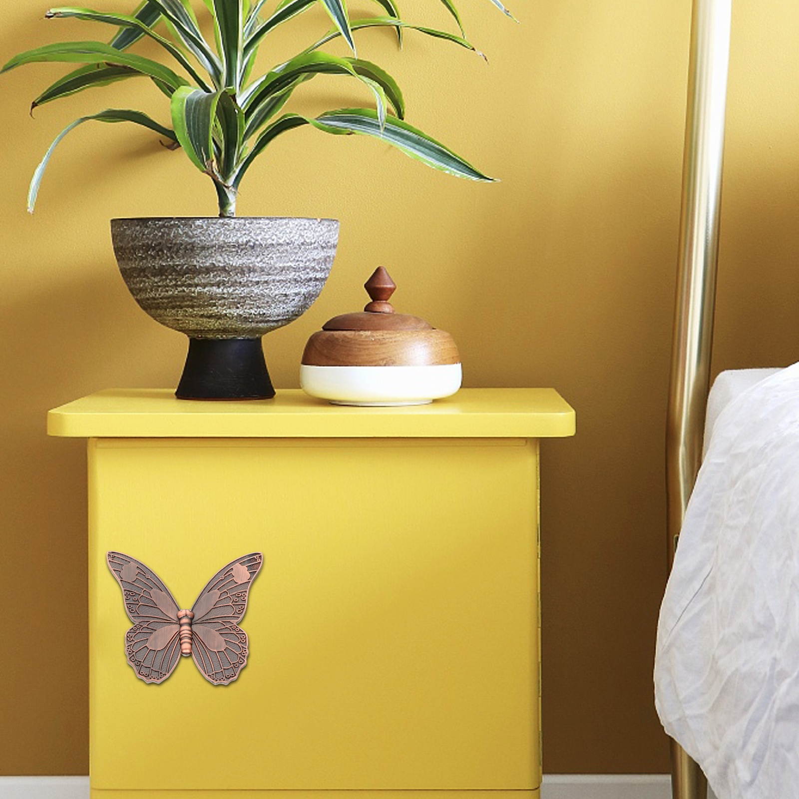 4pcs Vintage Butterflies Cupboard Door Knobs Antique Drawer Pulls Handle Knobs