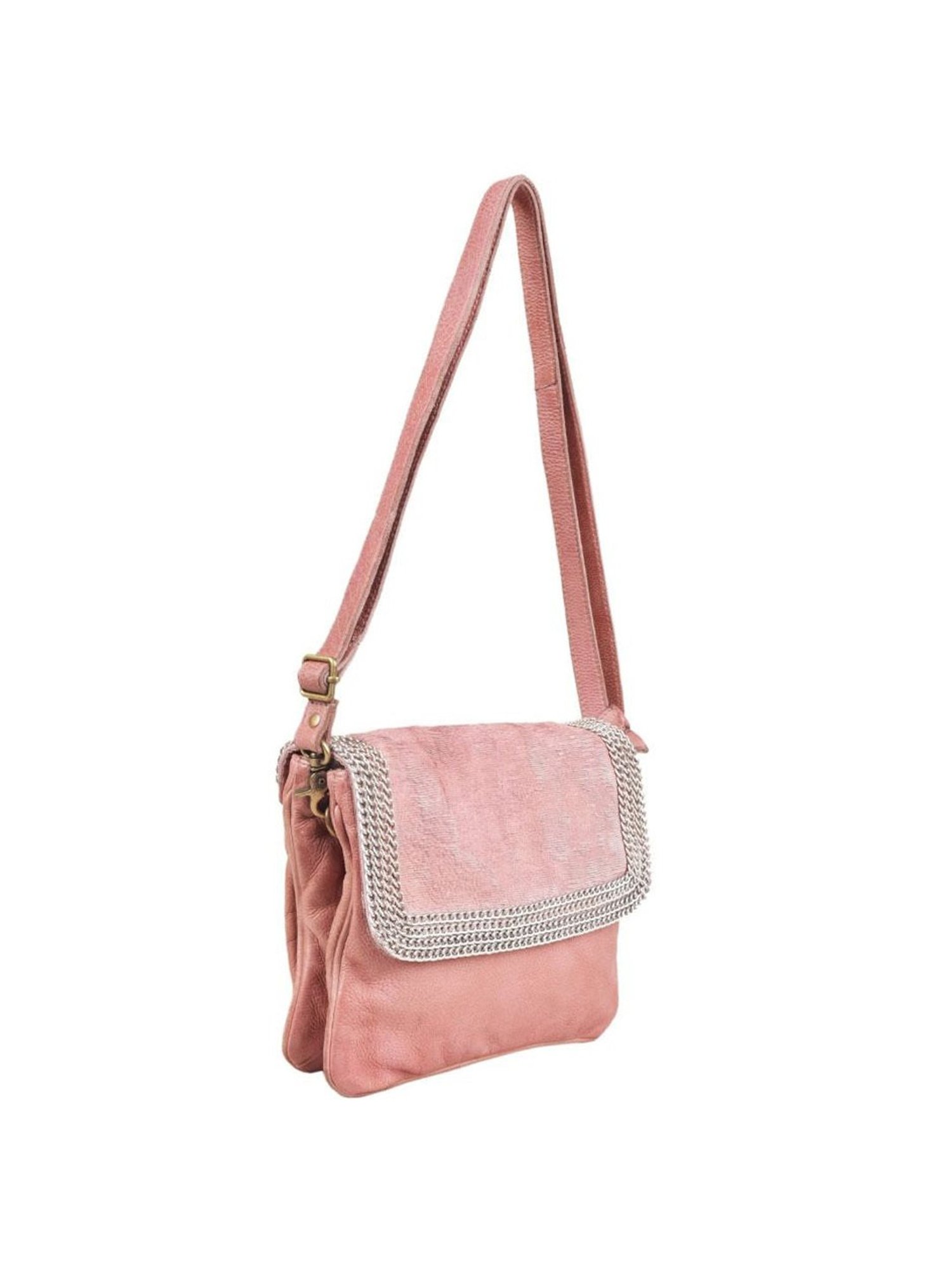 KOMPANERO Helena Blush Leather Textured Sling Handbag