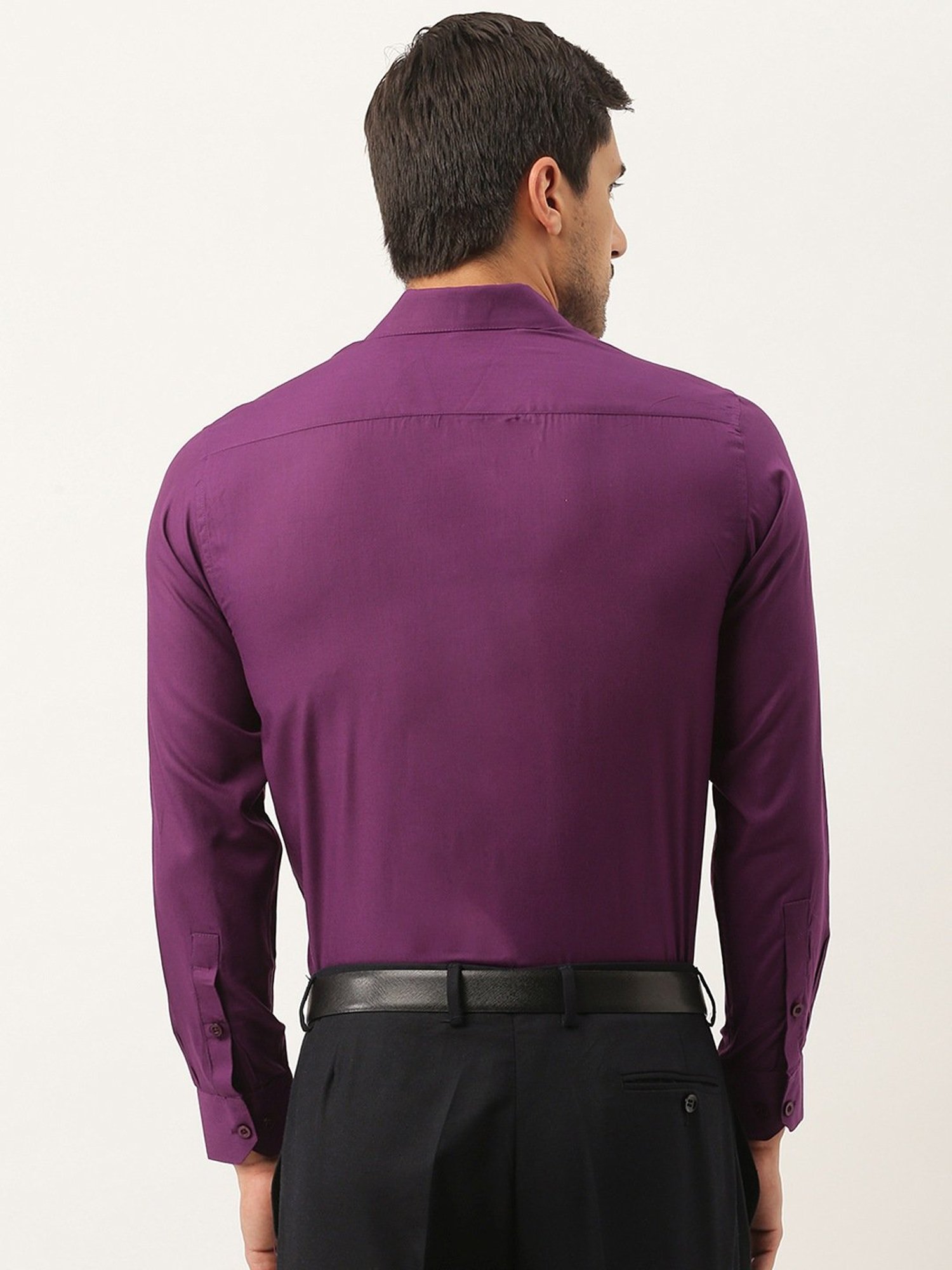 Sojanya Purple Cotton Regular Fit Shirt