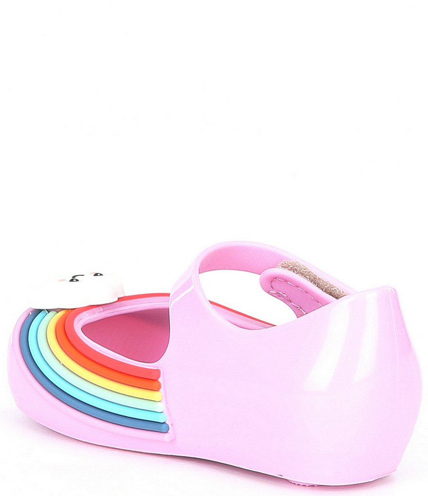 Mini Melissa Girl's Mini Ultra Girl Sunny Day Cloud And Rainbow Detail Mary Janes (Infant)