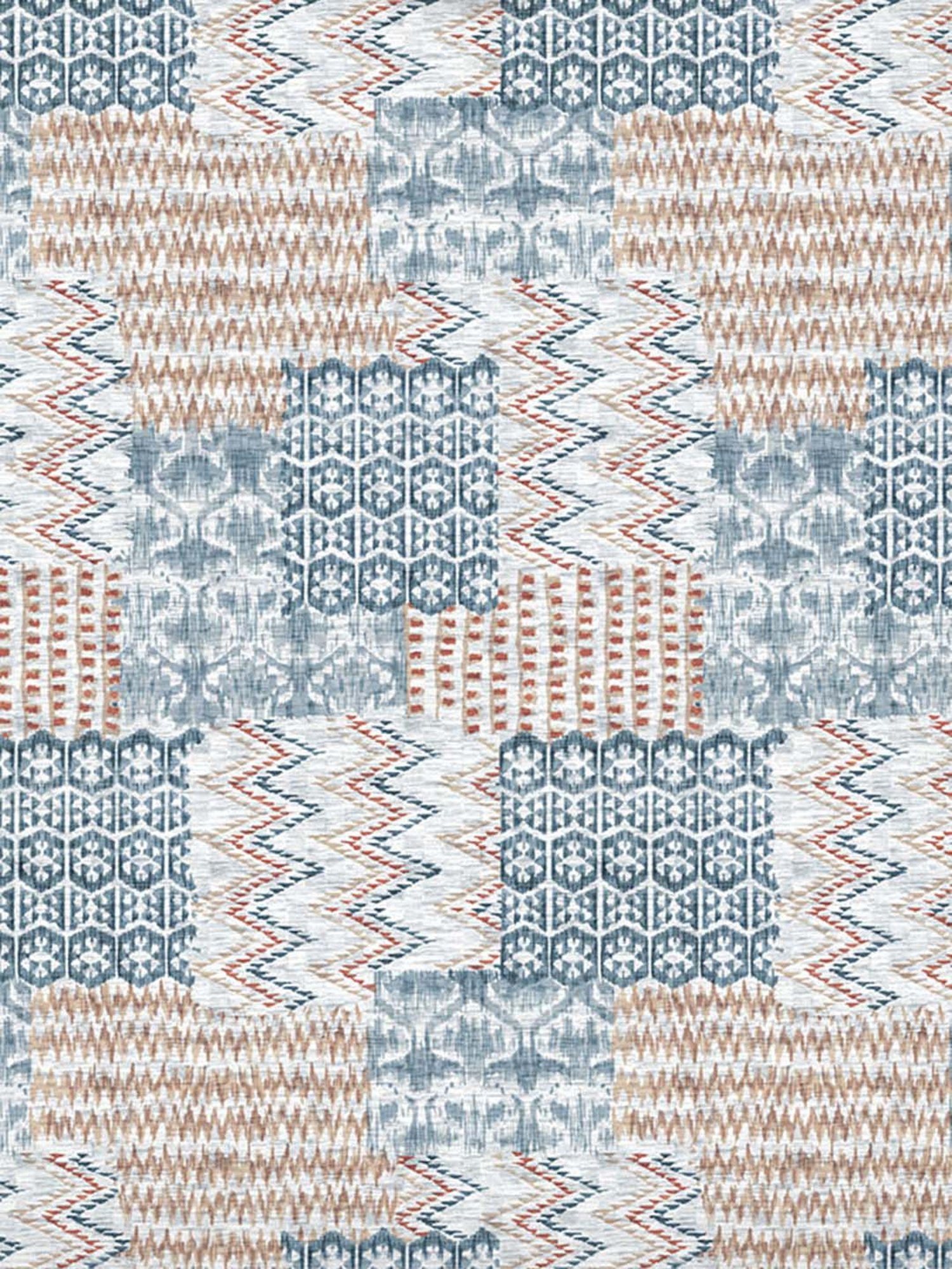 GM Blue & Orange 100% Cotton 180 TC Queen Bedsheet Set