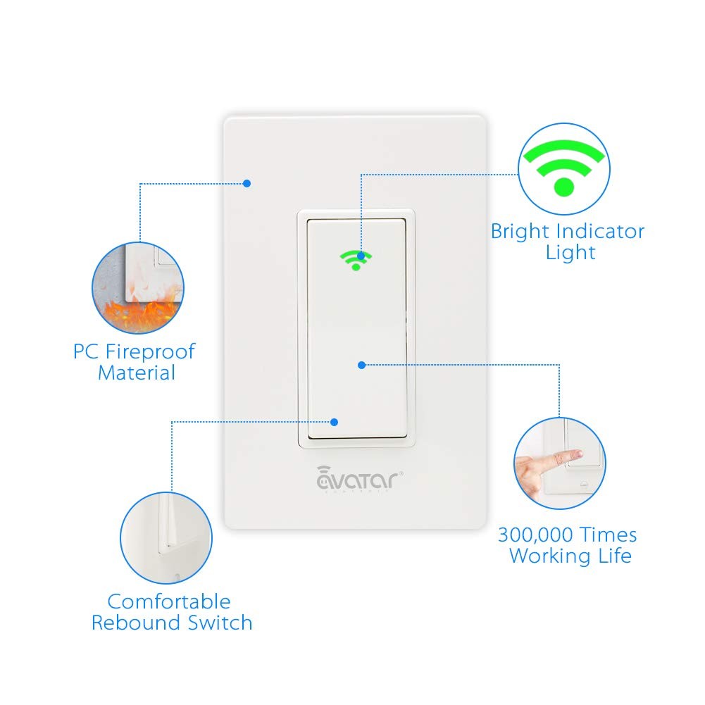 Smart Light Bulbs, Alexa Light Bulb, Smart Bulbs that Work with Alexa & Google Assistant, WiFi Light Bulbs A19 Daylight (5000K) No Hub Required, 800LM 60W Equivalent High CRI>90, 2 Pack