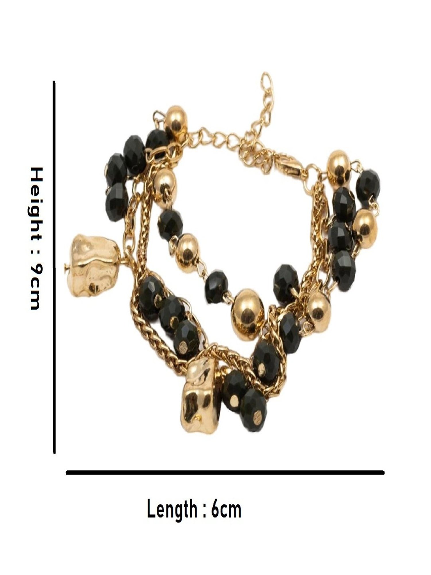 Jewelz Black Beads Stylish Bracelets for Women