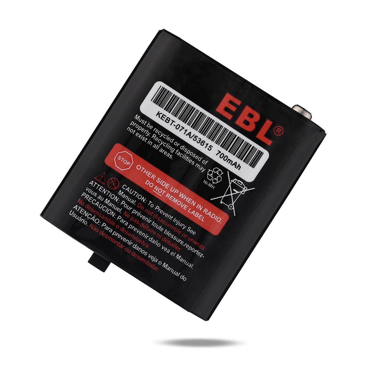 EBL 10 Pack 3.6V 700mAh Replacement Battery for Motorola Two-Way Radio KEBT-071A/53615 Motorola m53615 53615 KEBT-071-A KEBT-071-B KEBT-071-C KEBT-071-D