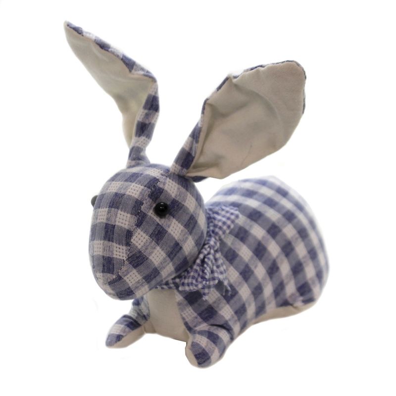 Plush 5.5" Plaid Bunny Home Decor  -  Decorative Figurines