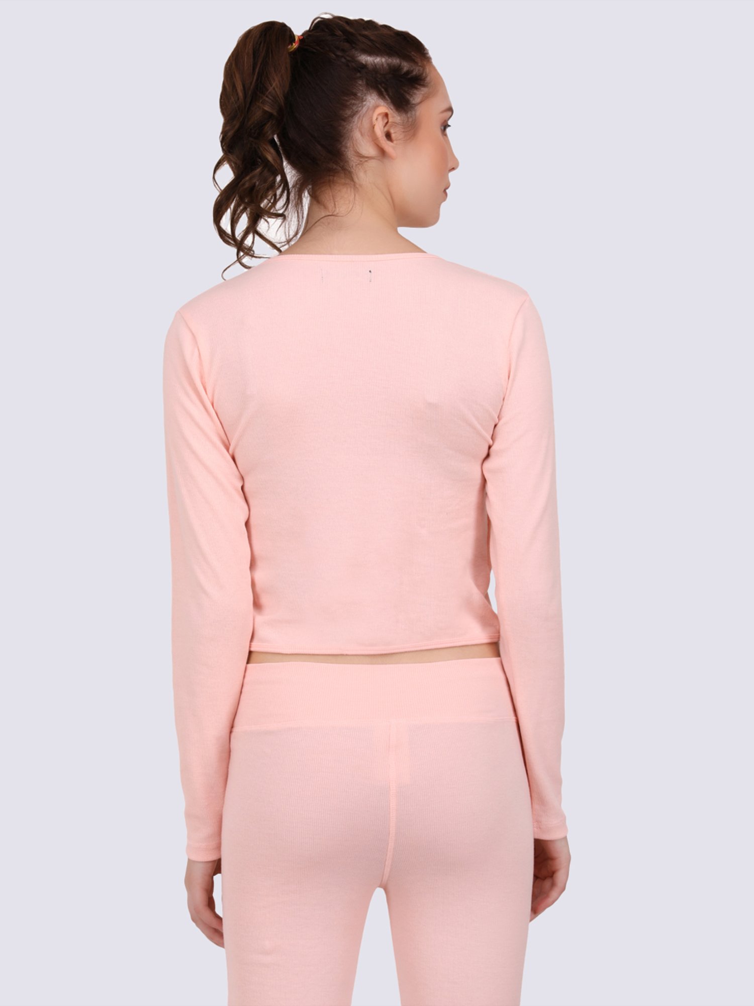 EVERDION Peach Cotton Sports Top