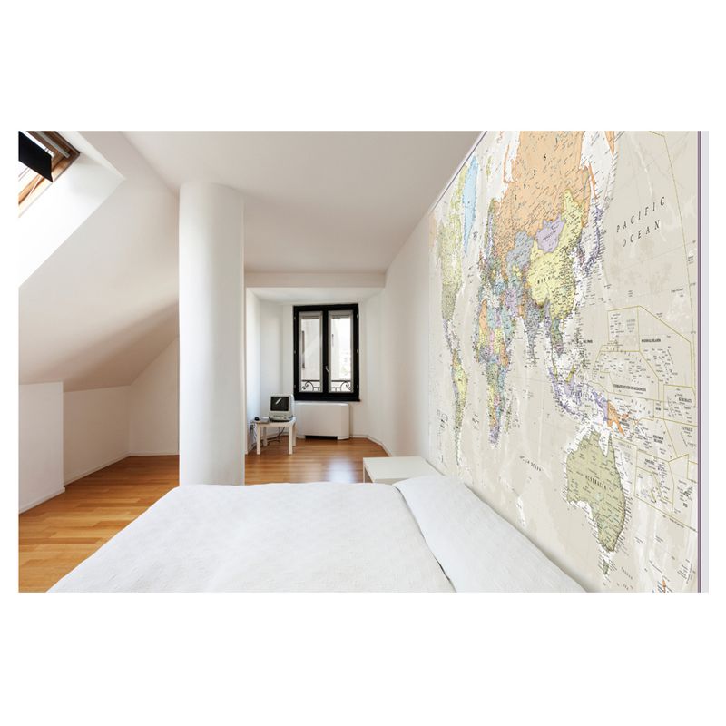 Maps International Giant World Wall Map Mural - Antique Oceans