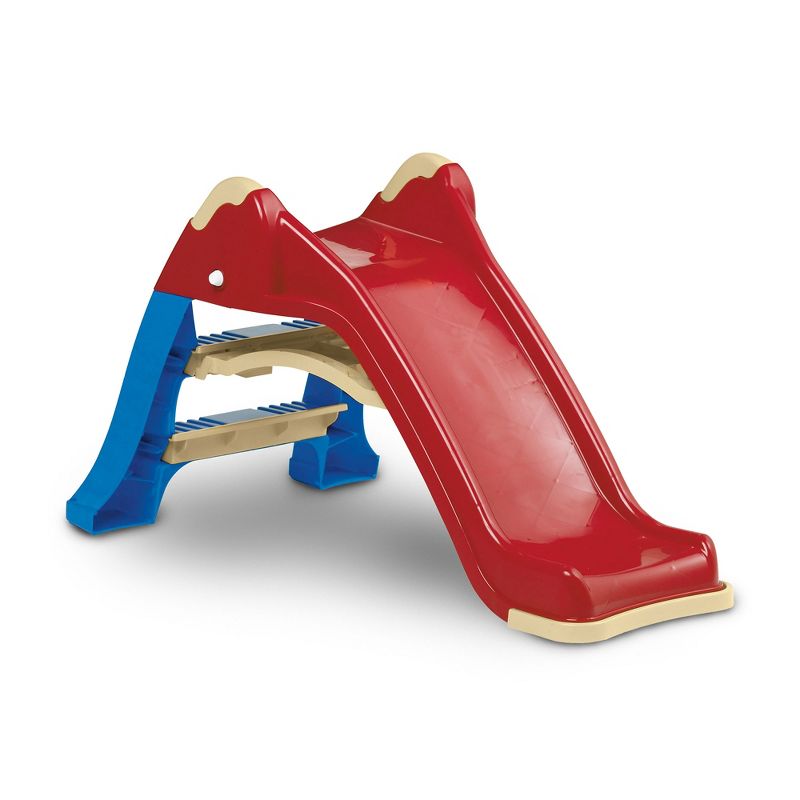 American Plastic Toys Portable Indoor & Outdoor Folding Baby Toddler Slide, Red