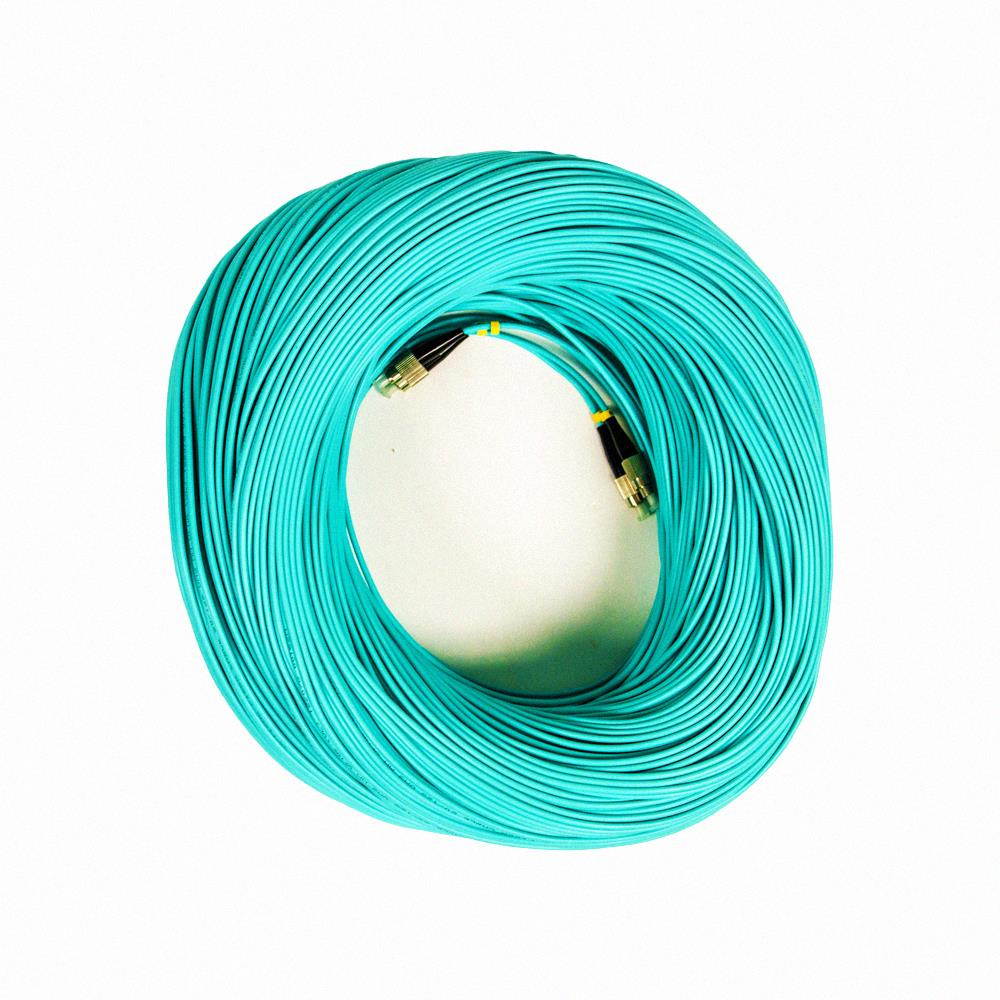 NavePoint FC-FC 10GB Fiber Optic Cable Duplex 50/125 Multimode 200M Aqua