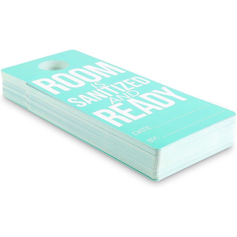 Stockroom Plus 100 Pack Room Sanitized Door Hanger for Hotel (4.5 x 11 in)