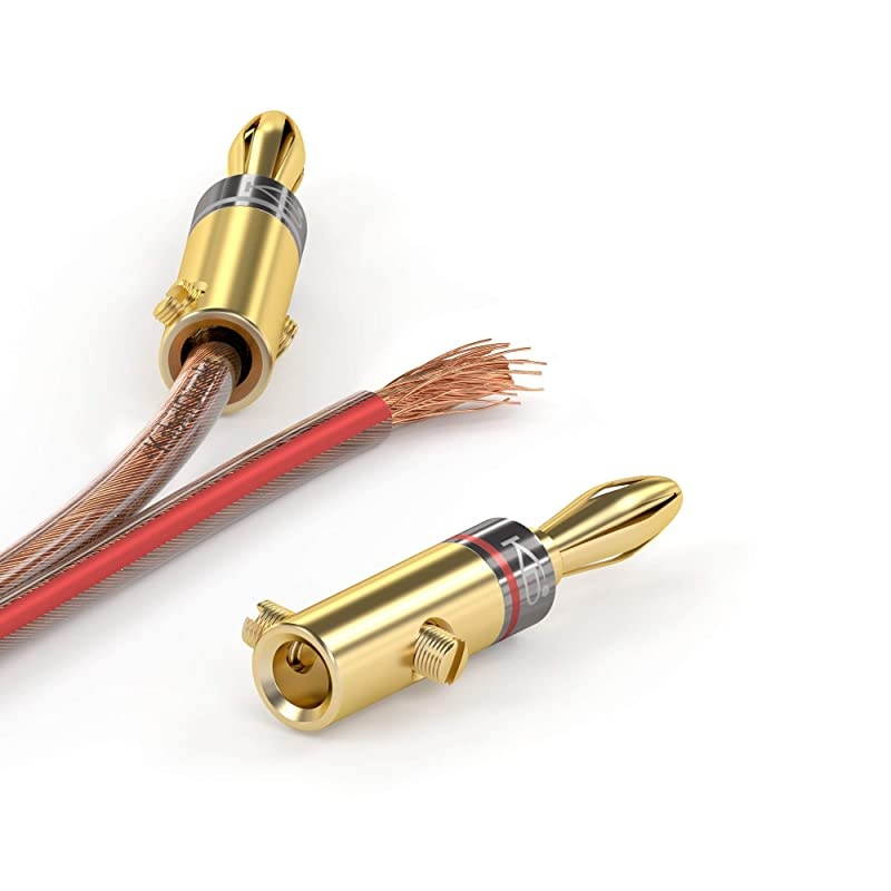 Audio Speaker Wire Cable 50 feet Made in Germany Pure Copper OFC 14 AWG Gauge For HiFi Speaker and Systems