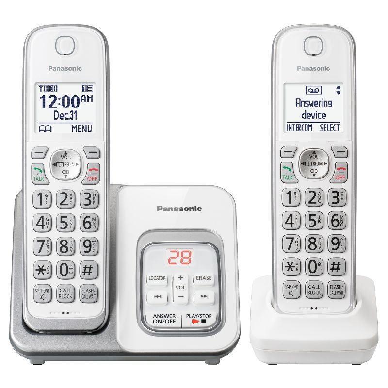 VTech CS6949-2 DECT 6.0 Standard Phone - Silver, Black - Cordless - 1 x Phone Line - 2 x Handset - Speakerphone - Answering Machine