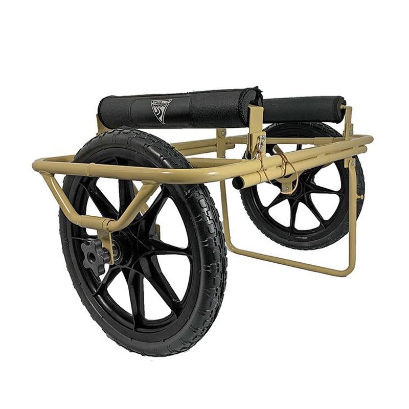 Seattle Sports Paddleboy ATC All Terrain Center Heavy Duty Kayak Canoe Boat Carrier Dolly Cart with Airless Anti Flat Wheels, 300 Pound Capacity, Tan