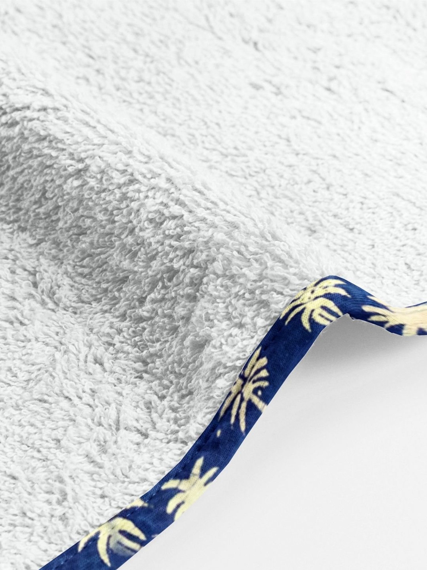 The Baby Atelier White & Blue Towel Set