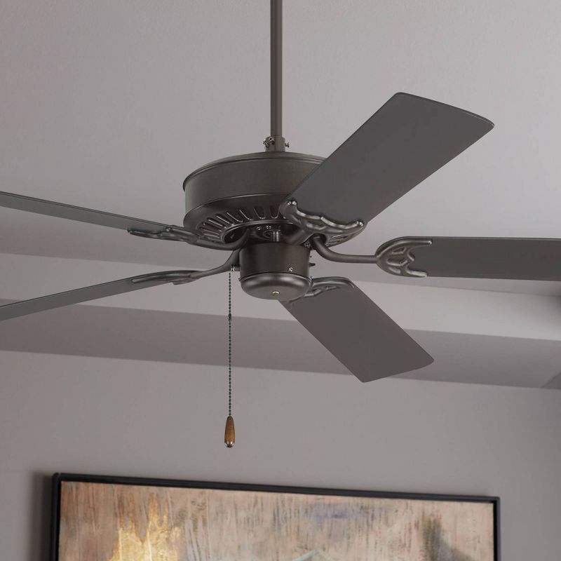52" Monte Carlo Haven Bronze Pull Chain Ceiling Fan