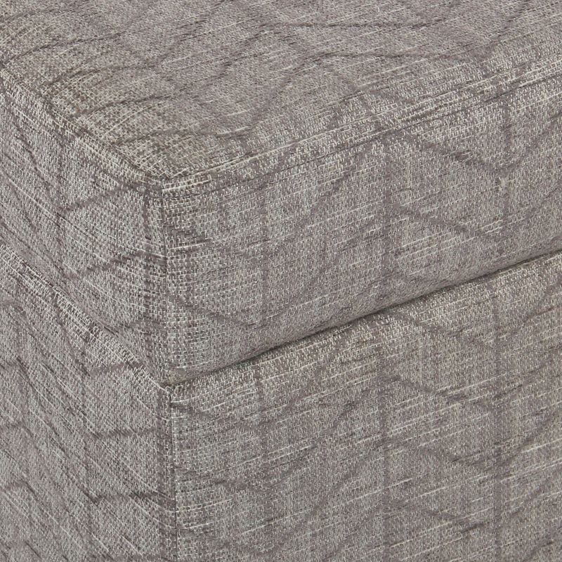 Mid Century Storage Bench Textured Gray - HomePop