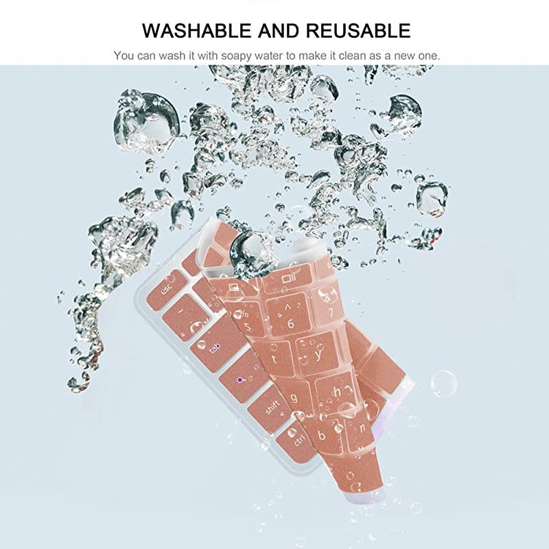 Pack] Samsung chromebook 4 Keyboard Cover Skin for Samsung Chromebook 11.6/15.6 inch Chromebook XE500C1, Chromebook 3 XE500C13,Chromebook Plus V-in-1 XE50QAB 1.(Clear and Pink)