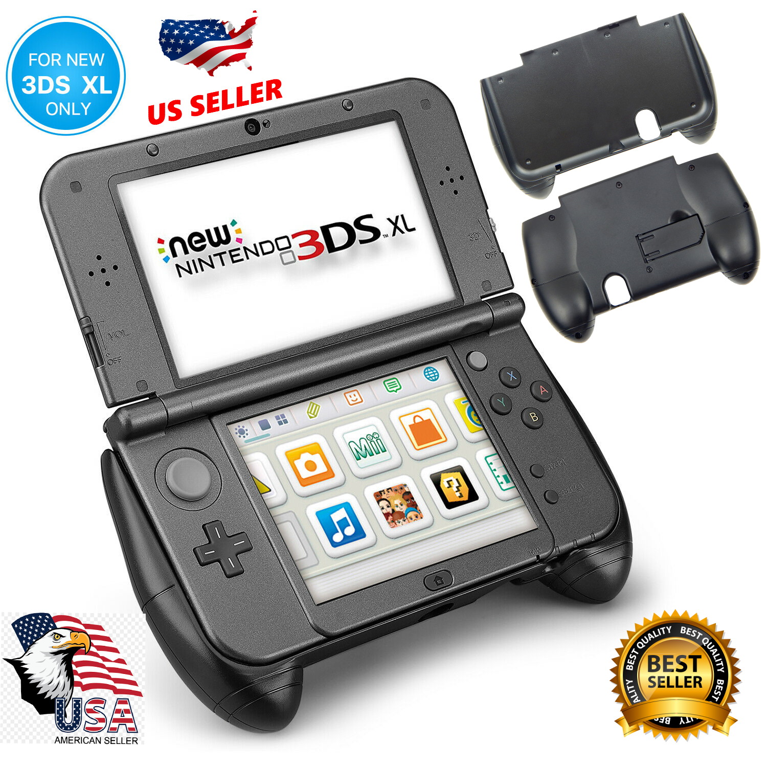 New Protective Rubber Hand Grip Case Controller Cover For Nintendo 3DS XL
