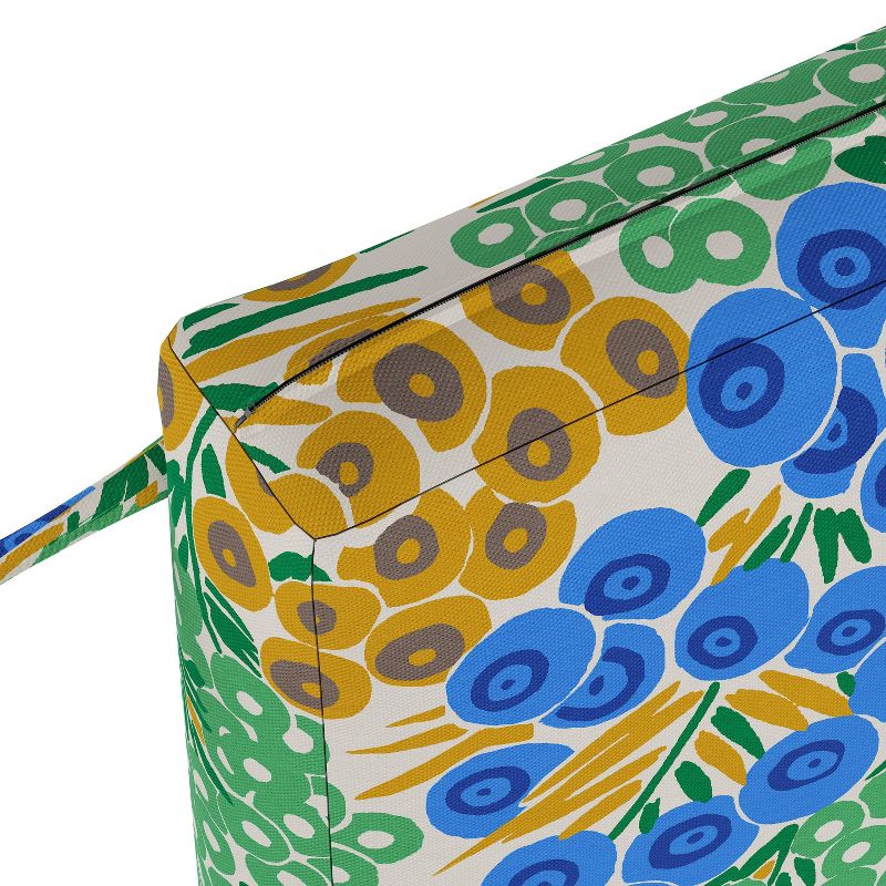 Loiret Outdoor Seat Cushion Blue/Citrine - Skyline Furniture