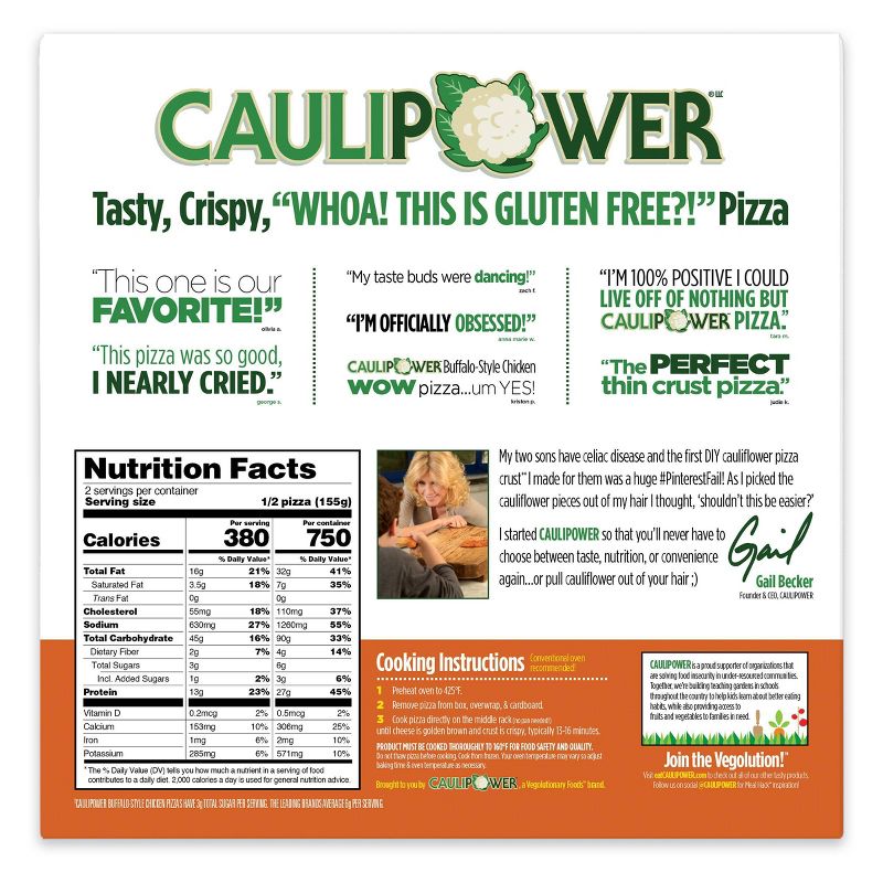 CAULIPOWER Buffalo-Style Chicken Frozen Pizza - 10.9oz