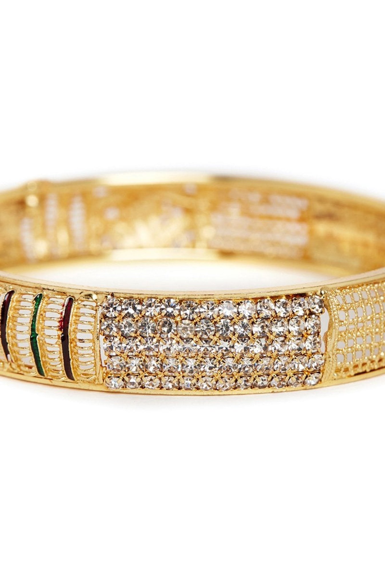 Panash Golden Copper Statement Bangles (Set of 2)