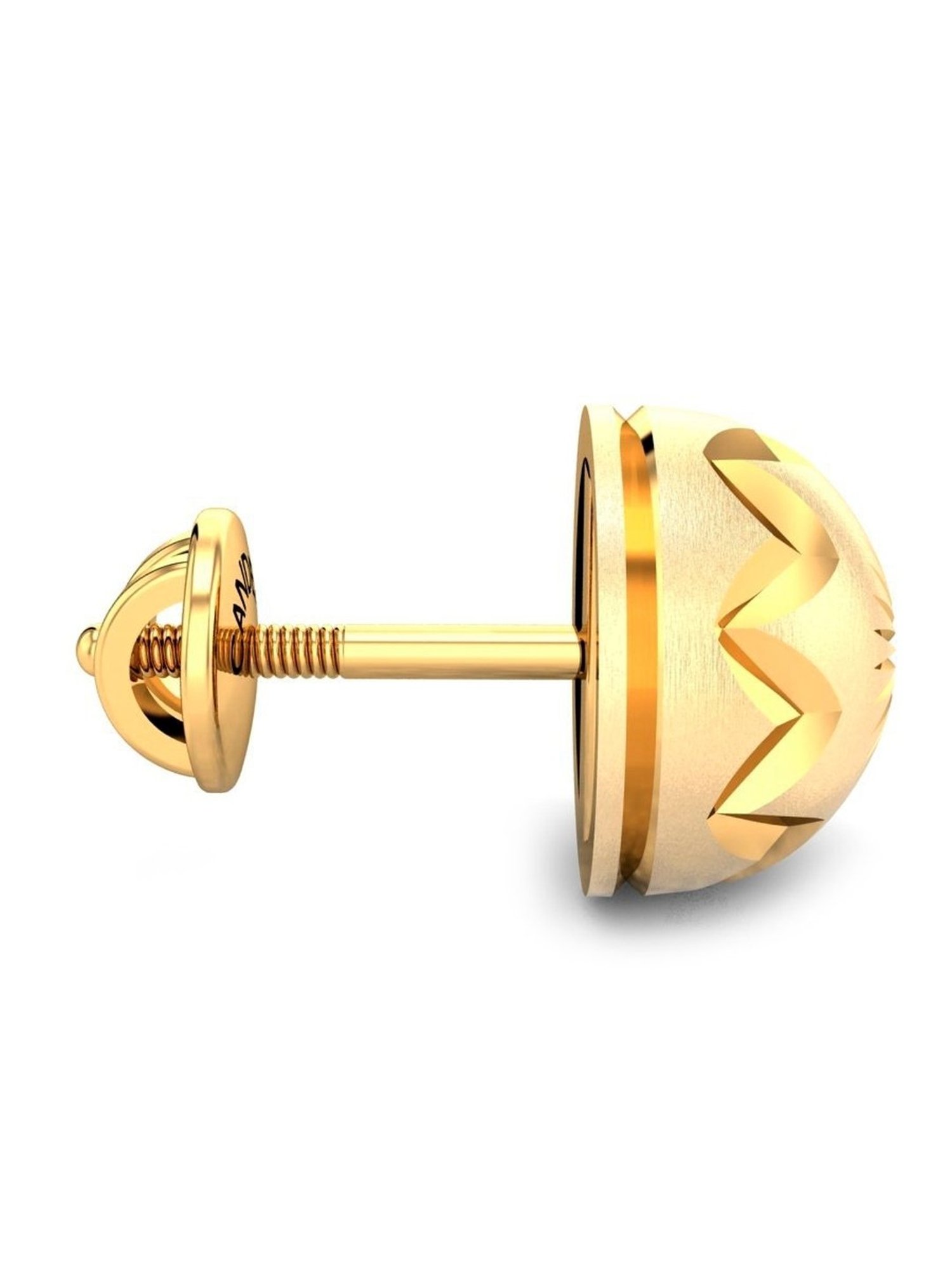 Candere by Kalyan Jewellers Sarah 22k Yellow Gold Stud Earrings