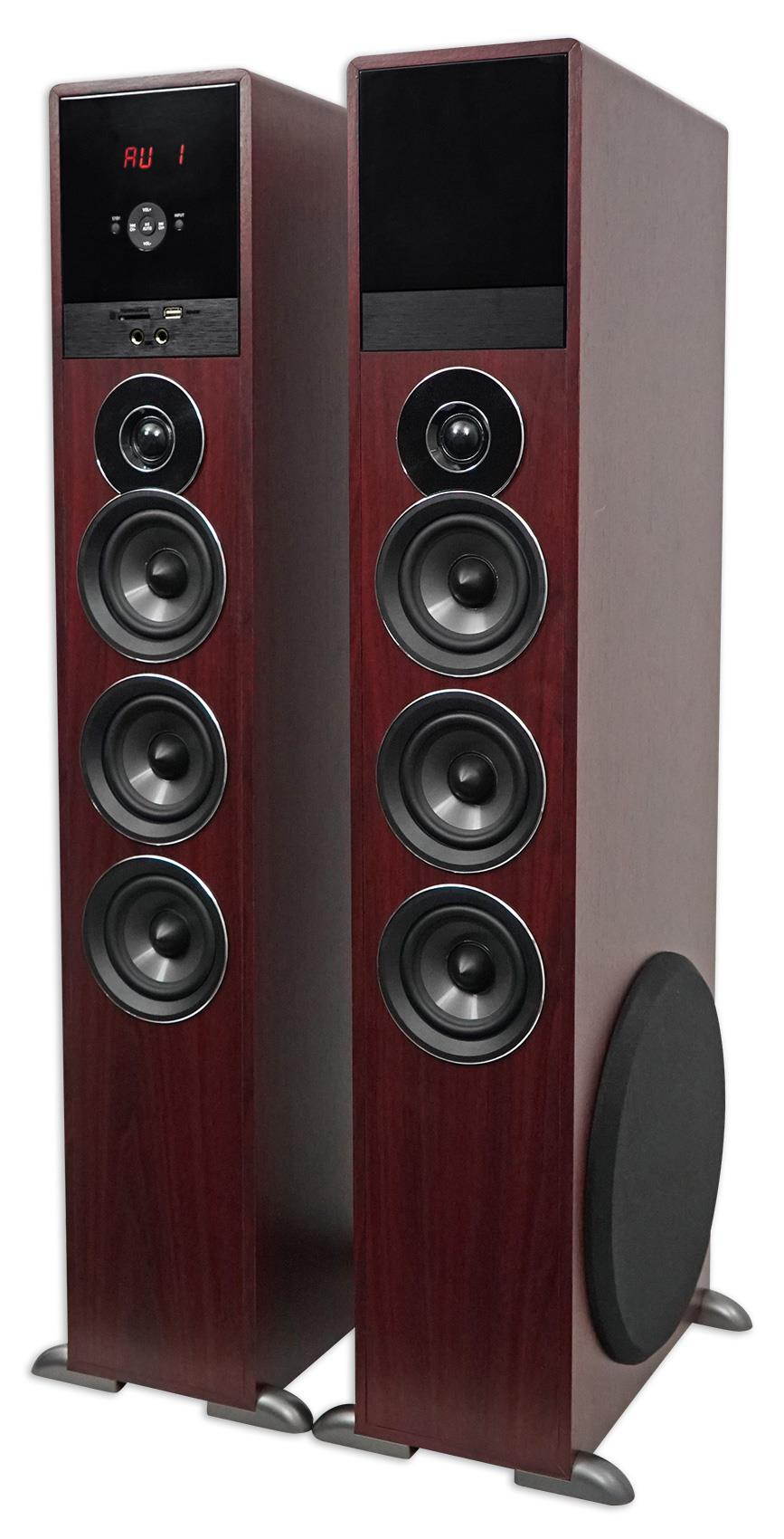 Rockville TM150C Bluetooth Home Theater Tower Speaker System (2) 10" Subwoofers!